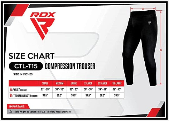 RDX T15 Black Compression Tights