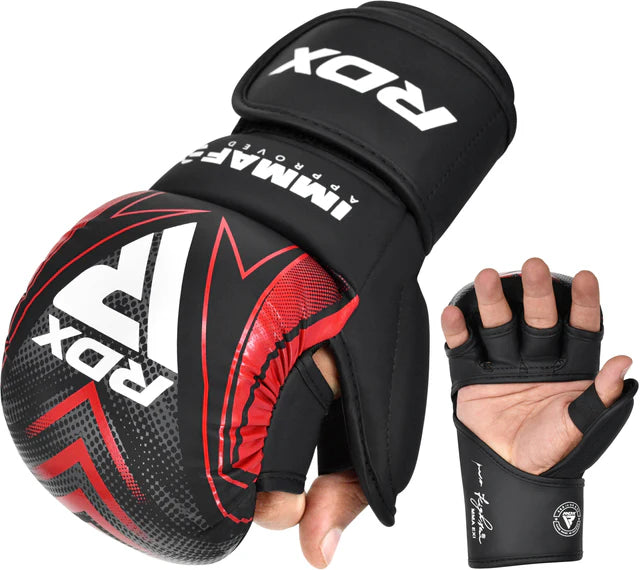 RDX IMMAF Approved MMA Training Gear Bundle – Fiery Red (5-Piece Fight Kit)