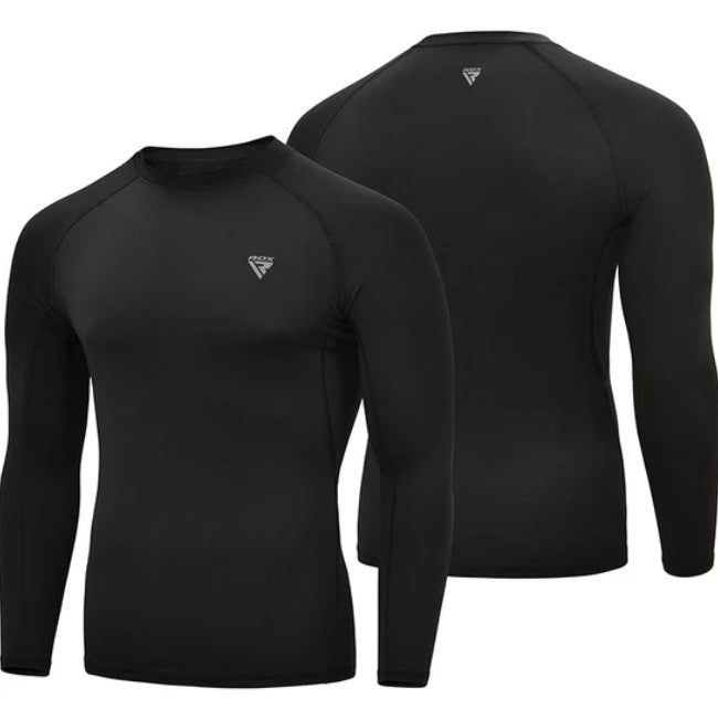 RDX T15 Long Sleeve Black Rash Guard