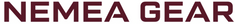 Nemea Gear logo in red text on a white background